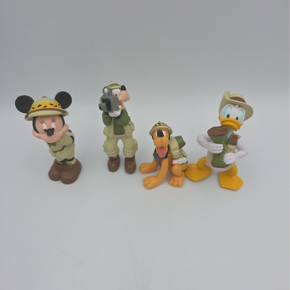 Disney Parks Animal Kingdom Minnie Goofy Donald Pluto Safari Figure Set